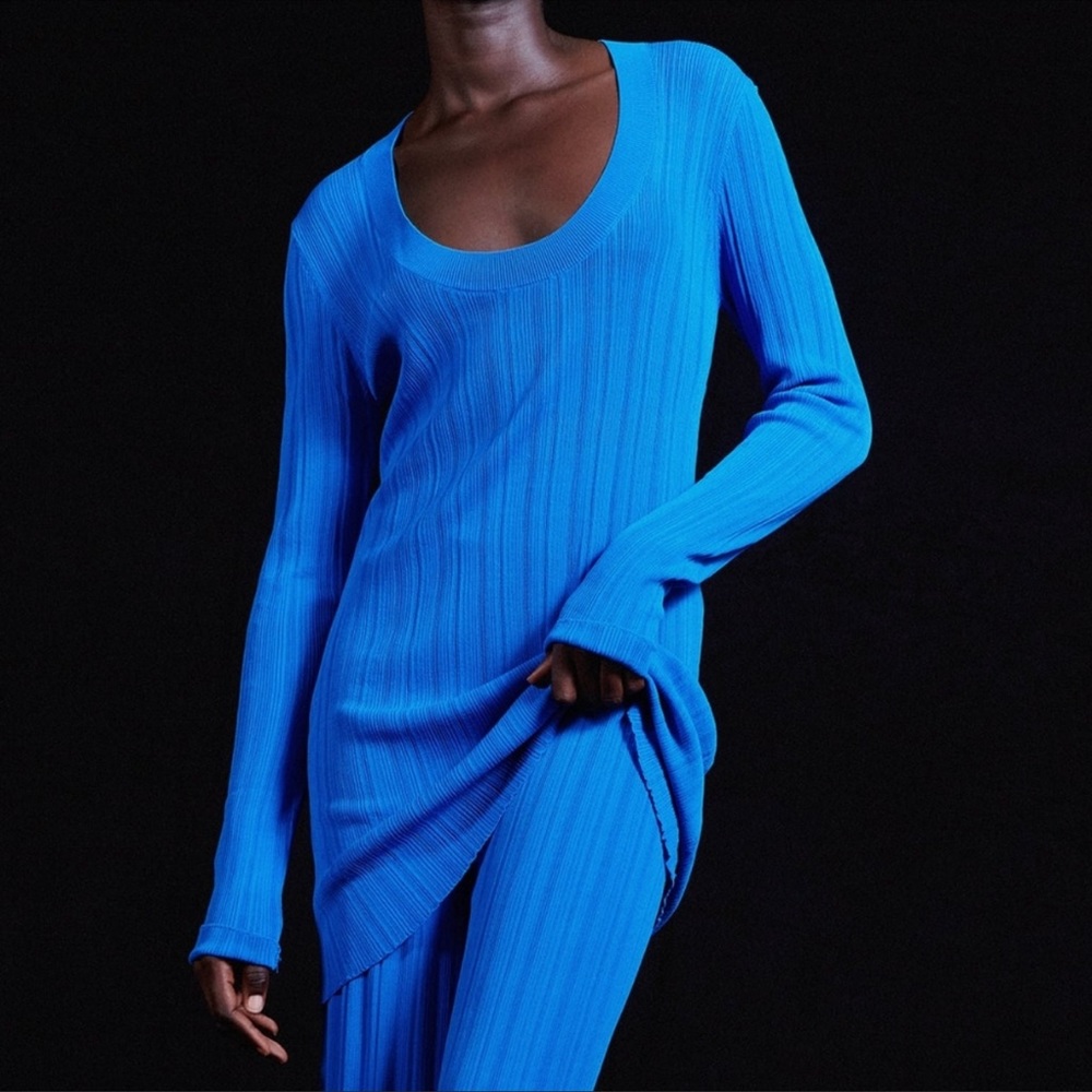 Zara Limited Edition rib knit pants and sweater